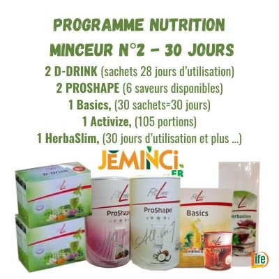 Programme Nutrition Minceur N°2 - 30 jours
