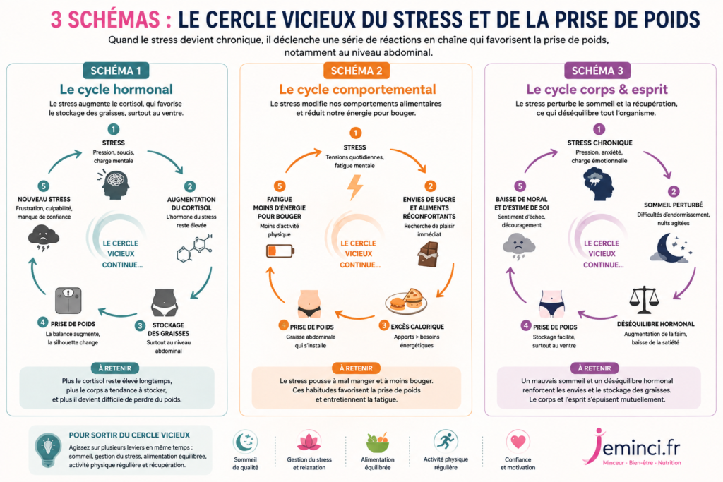 le cercle vicieux du stress et de la prise de poids